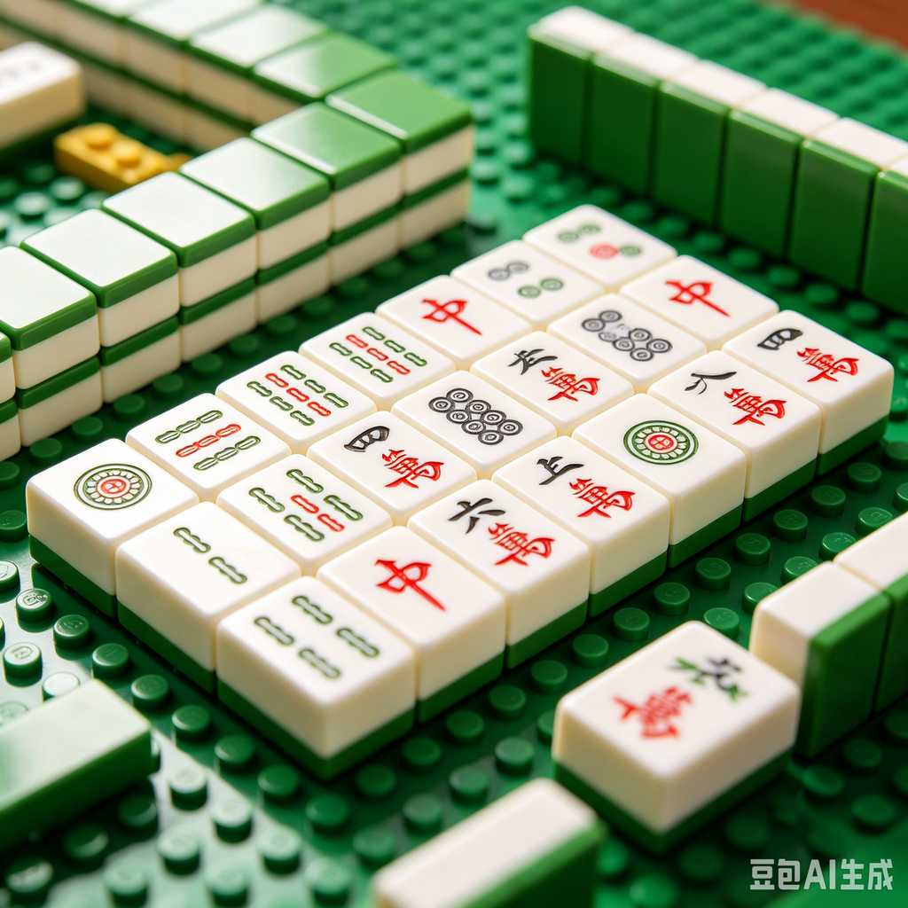 stylish text mahjong set
